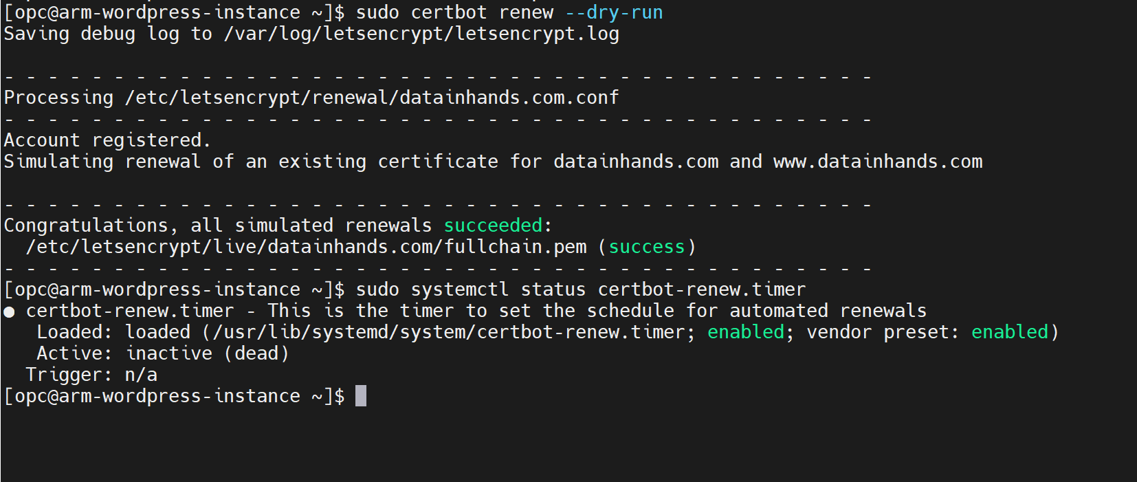 Let’s Encrypt Certificate - Setting Up Automatic Renewal