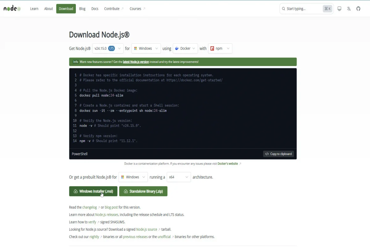 Download Node.js