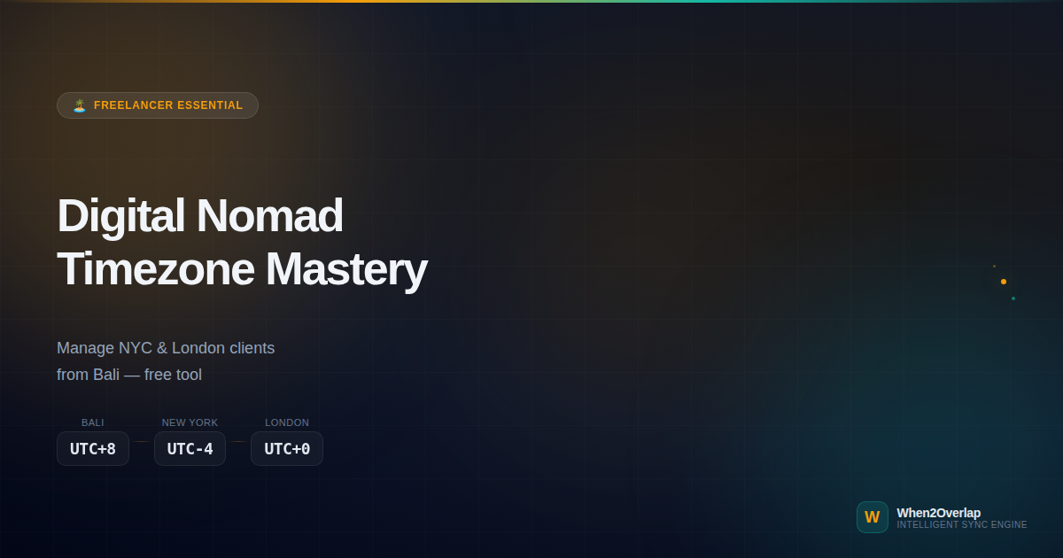 The Easiest Way for Digital Nomads to Manage Client Timezones