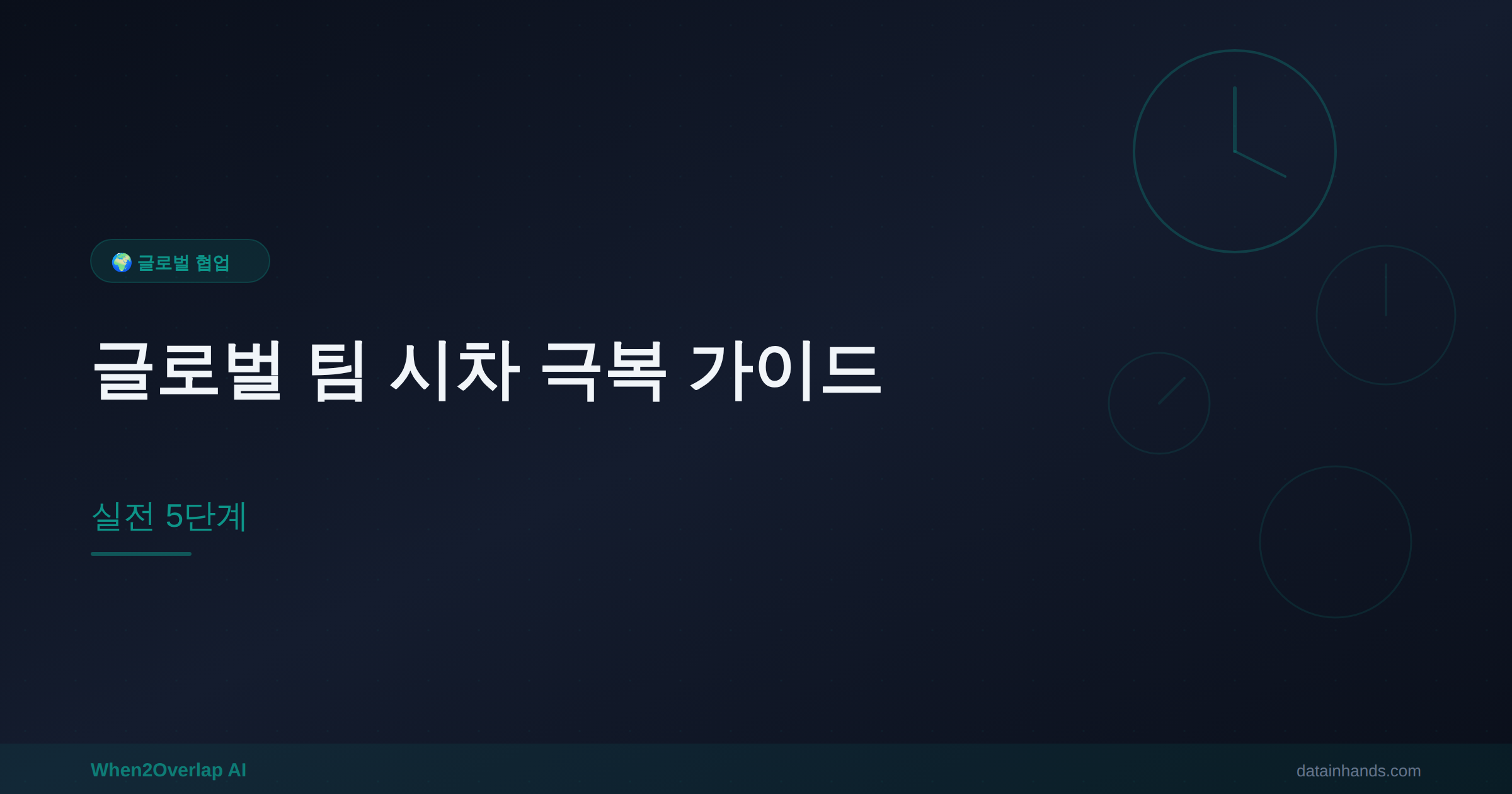 글로벌 팀 시차 극복 미팅 가이드 — 실전 5단계 1 글로벌 팀 시차 극복 미팅 가이드 — 실전 5단계