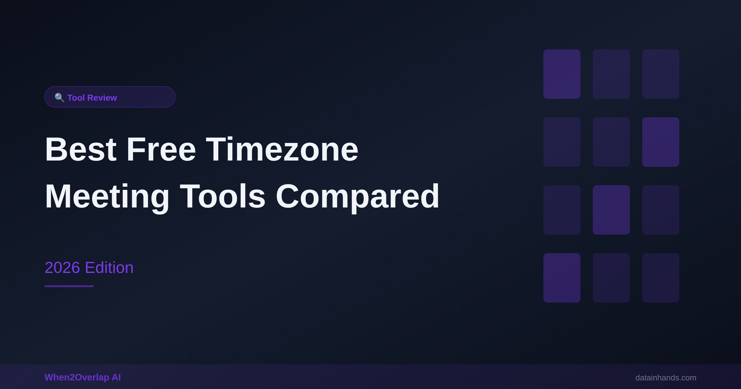 Best Free Timezone Meeting Tools Compared — 2026 Edition 1 Best Free Timezone Meeting Tools Compared — 2026 Edition
