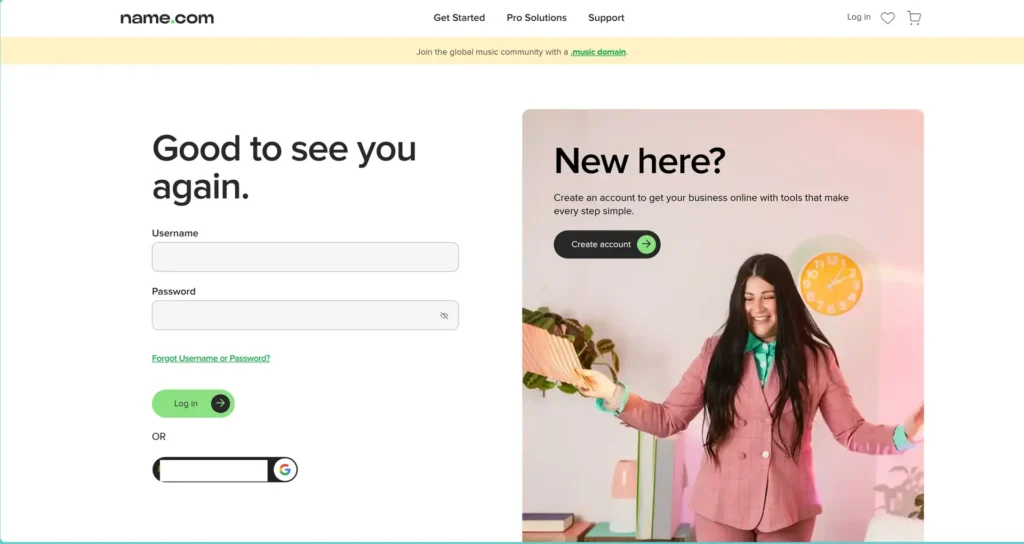 name.com login